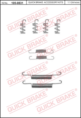 Zestaw montażowy szczęk hamulcowych QUICK BRAKE 105-0831
