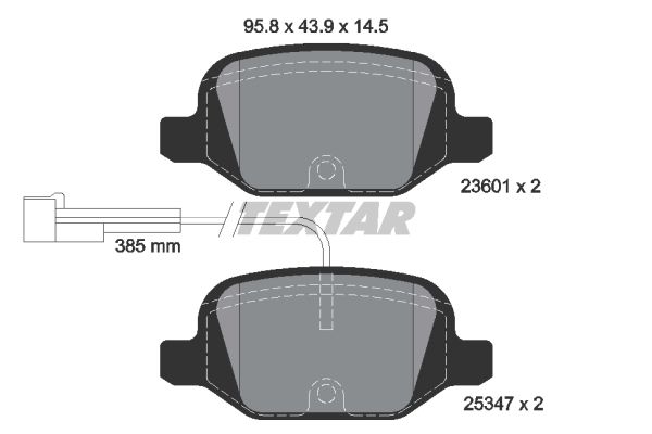 Klocki hamulcowe TEXTAR 2360104