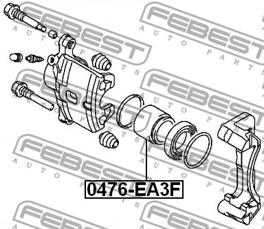 Tłoczek zacisku hamulcowego FEBEST 0476-EA3F