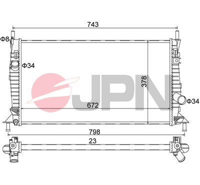 Chłodnica JPN 60C9071-JPN