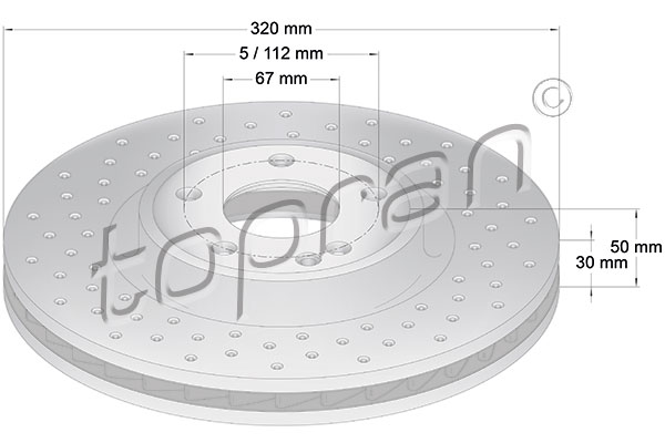 Tarcza hamulcowa TOPRAN 408 931