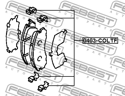 Zestaw akcesoriów montażowych  klocków hamulcowych FEBEST 0403-COLTF