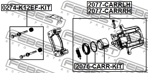 Zacisk hamulca FEBEST 2077-CARRRH