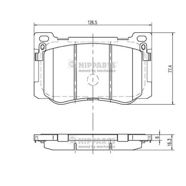 Klocki hamulcowe NIPPARTS N3600549