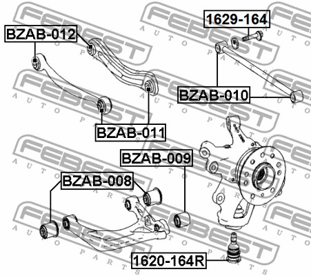 Tuleja wahacza FEBEST BZAB-010