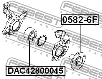 Łożysko koła FEBEST DAC42800045