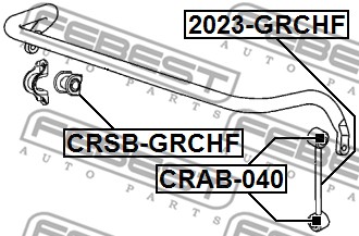 Guma stabilizatora FEBEST CRSB-GRCHF
