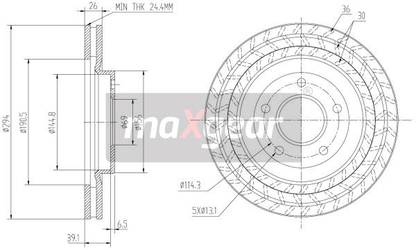 Tarcza hamulcowa MAXGEAR 19-2273MAX