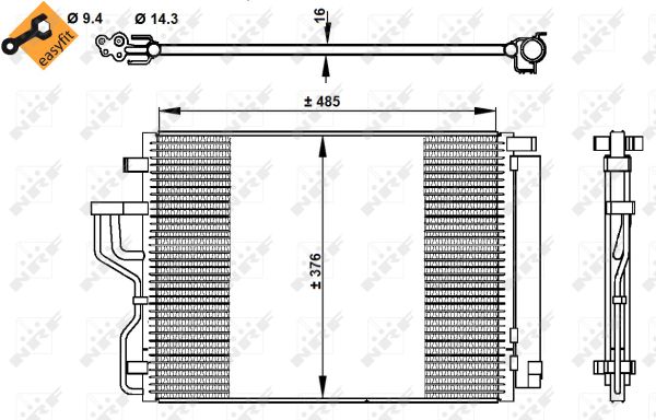 Skraplacz klimatyzacji NRF 350334