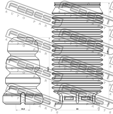 Zestaw ochrony przeciwpyłowej amortyzatora FEBEST OPSHB-MOVBF-KIT