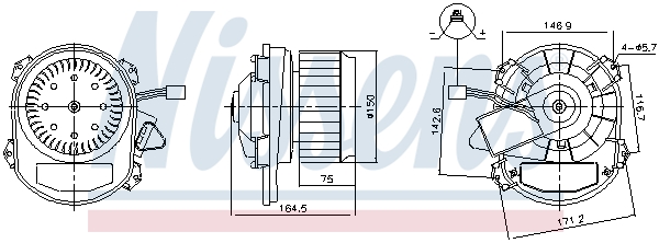 Wentylator wewnętrzny NISSENS 87551