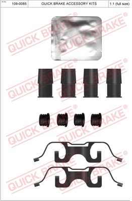Zestaw akcesoriów montażowych  klocków hamulcowych QUICK BRAKE 109-0085