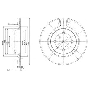 Tarcza hamulcowa DELPHI BG2712