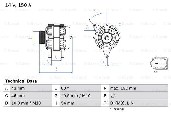 Alternator BOSCH 0 986 084 230