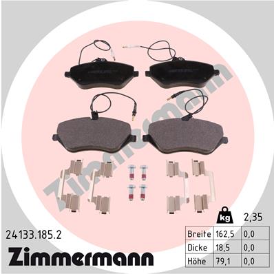 Klocki hamulcowe ZIMMERMANN 24133.185.2