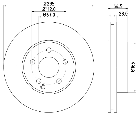 Tarcza hamulcowa HELLA PAGID 8DD 355 128-781