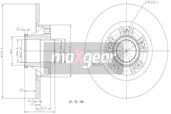 Tarcza hamulcowa MAXGEAR 19-1911
