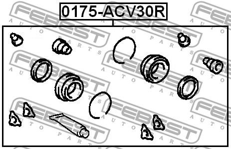 Zestaw naprawczy zacisku FEBEST 0175-ACV30R