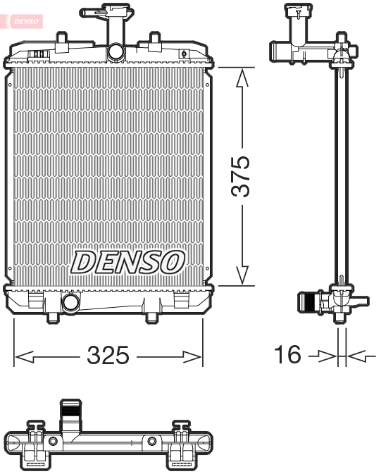 Chłodnica, układ chłodzenia silnika DENSO DRM07063