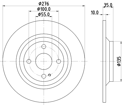 Tarcza hamulcowa HELLA 8DD 355 116-071
