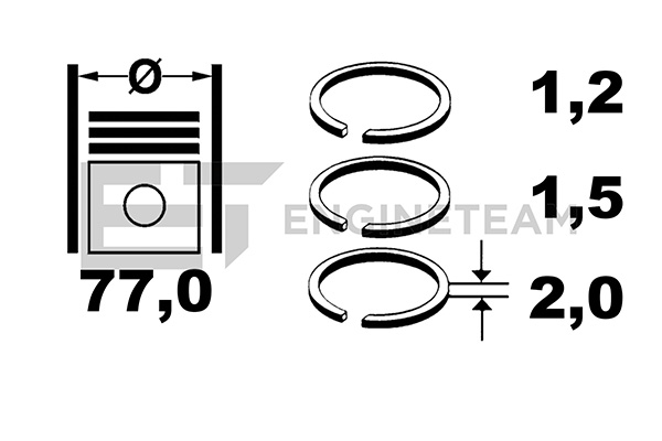 Pierścienie tłokowe ET ENGINETEAM R1010200