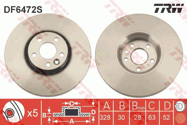 Tarcza hamulcowa TRW DF6472S