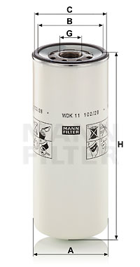 Filtr paliwa MANN-FILTER WDK 11 102/28