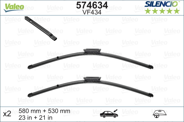 Pióro wycieraczki VALEO 574634