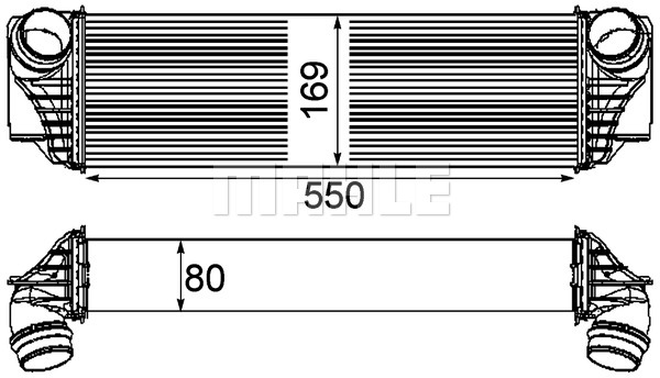 Chłodnica powietrza intercooler MAHLE CI 185 000P