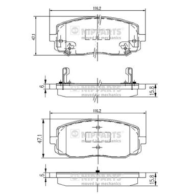 Klocki hamulcowe NIPPARTS J3600323