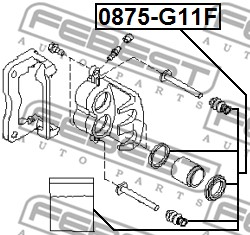 Zestaw naprawczy zacisku FEBEST 0875-G11F