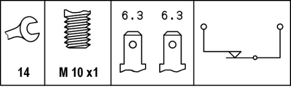 Włącznik świateł STOP HELLA 6DF 007 362-001