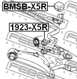 Guma stabilizatora FEBEST BMSB-X5R
