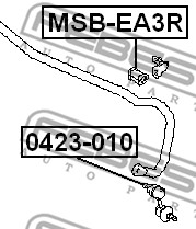 Guma stabilizatora FEBEST MSB-EA3R