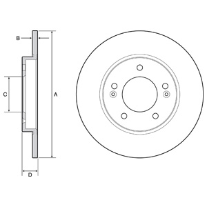 Tarcza hamulcowa DELPHI BG4949C