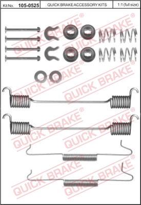 Zestaw dodatków do szczęk hamulcowych QUICK BRAKE 105-0525