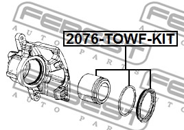 Zestaw naprawczy zacisku FEBEST 2076-TOWF-KIT
