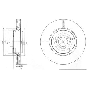 Tarcza hamulcowa DELPHI BG4236C