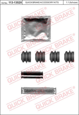 Zestaw tulei prowadzących zacisk hamulca QUICK BRAKE 113-1352X