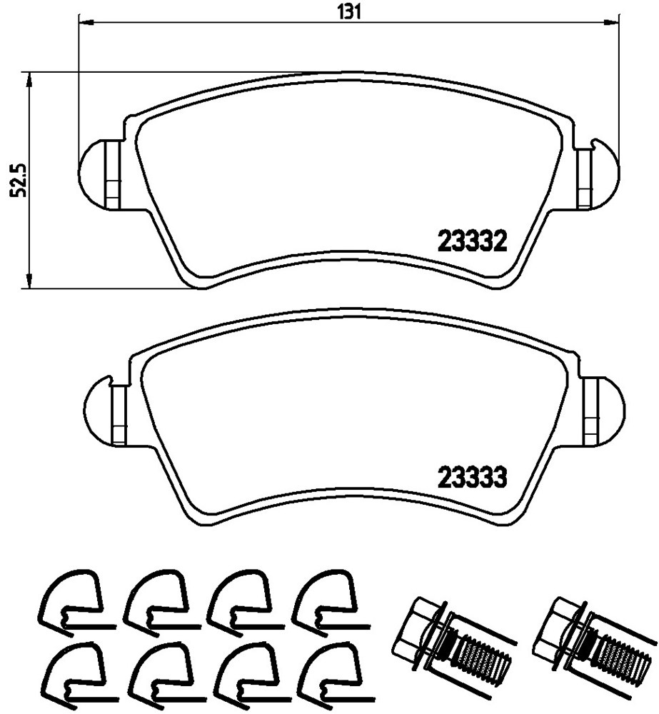 Klocki hamulcowe BREMBO P 61 067