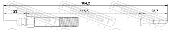 Świeca żarowa FEBEST 02642-001