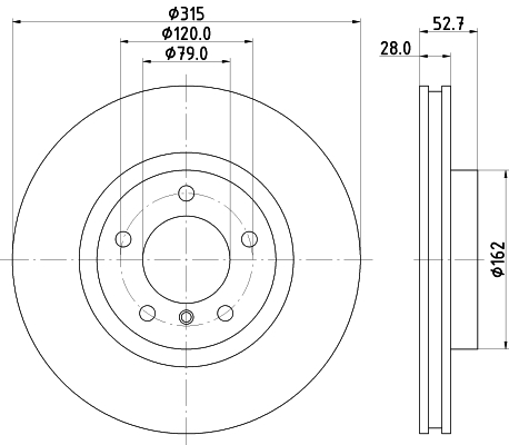 Tarcza hamulcowa HELLA 8DD 355 104-111