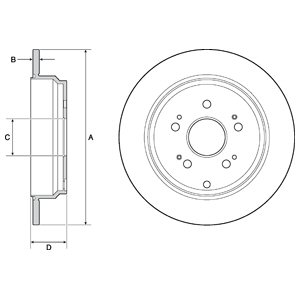 Tarcza hamulcowa DELPHI BG4694C