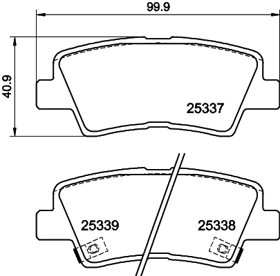 Klocki hamulcowe HELLA 8DB 355 040-171