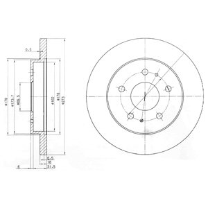 Tarcza hamulcowa DELPHI BG3607