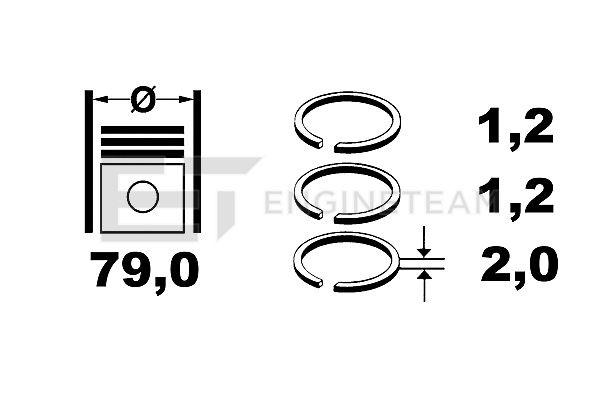 Pierścienie tłokowe ET ENGINETEAM R1003700