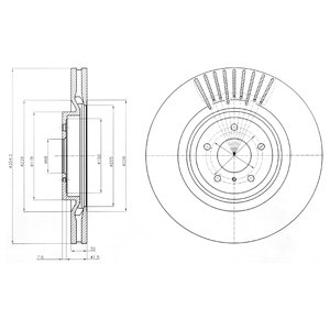 Tarcza hamulcowa DELPHI BG9073C