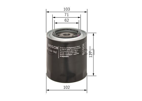 Filtr oleju BOSCH 0 451 203 152