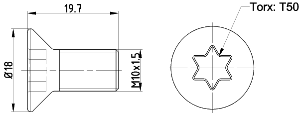 Śruba tarczy hamulcowej TEXTAR TPM0016
