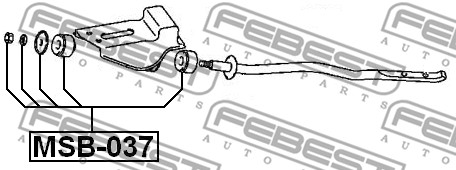 Tuleja wahacza FEBEST MSB-037
